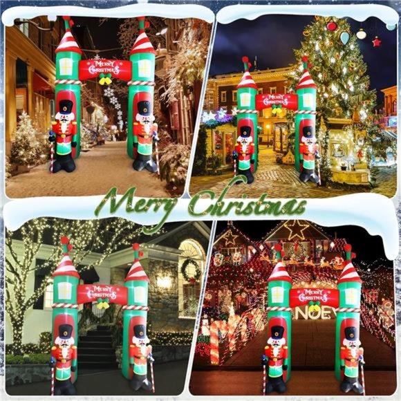 11FT Christmas Inflatable Archway and Guards Decorations with Built-in LED Light - Picture 6 of 6